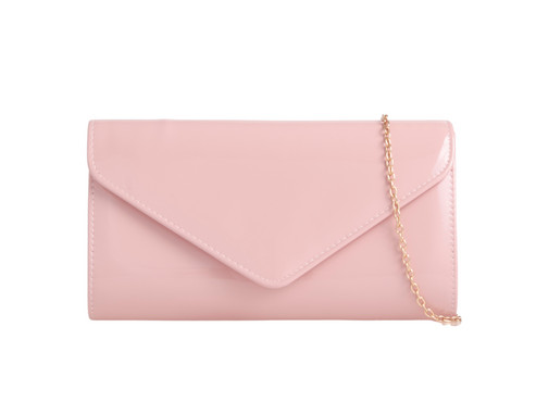 Ladies patent leather clutch - leather,