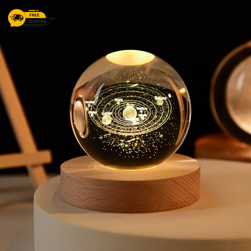 Crystal ball night light - 3d,