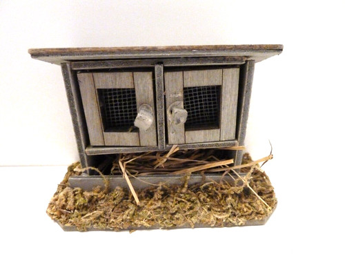 Dolls house rabbit hutch with - house,