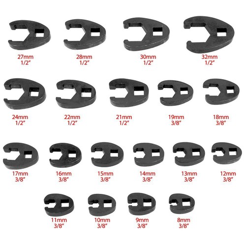 19pc industrial 2 sq - 3/8",