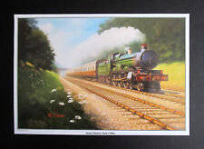 P. HAWKINS  10.85" x 7.45" VINTAGE  G.W.R.  RAILWAY PRINT  "GREAT WESTERN STYLE"