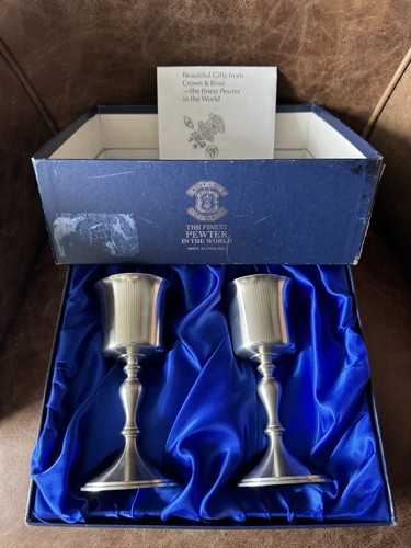 Pewter goblets crown rose - pewter,
