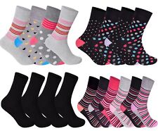 Womens Diabetic Socks Ladies Non Elastic Loose Top Soft Grip Cotton Rich 4-8
