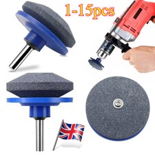 1-15pcs Lawn Mower Sharpening Lawnmower Blade Sharpener Rotary Drill Garden Tool