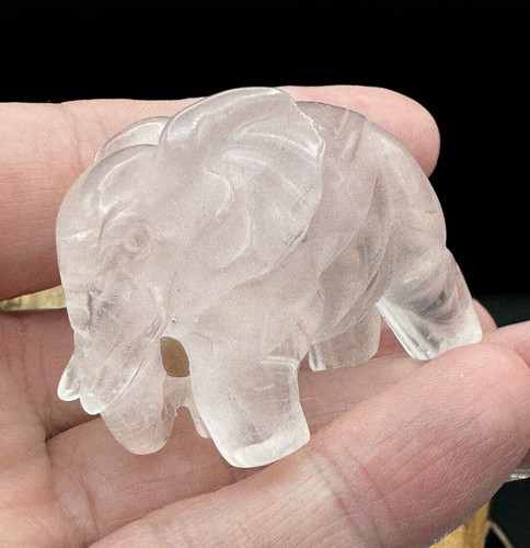 Crystal elephant rose quartz - elephant,