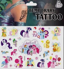 1 X My Little Pony Temporary Tattoos Kids Birthday Party Loot Bag Fillers Pinkie