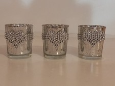 3x MERCURY GLASS CANDLE