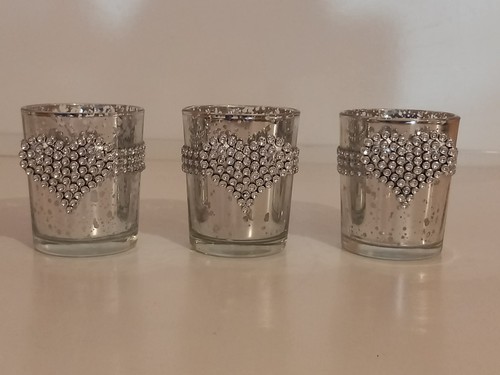 Mercury glass candle - 3x,