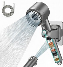 MEKO Hard Water Filter Shower Head with 15 Stage Filter, 3+1 Spray Jet Modes