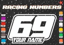 3 x Custom Race Numbers and