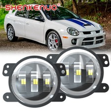 4 Inch LED Front Round Fog Lights Lamps Set L+R DRL For Dodge Neon 1995-2005