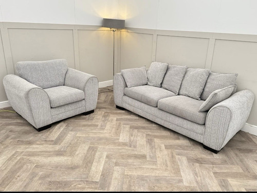 Grey polyester sofa - polyester,