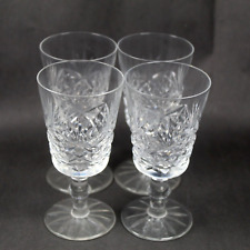 Small Glasses 4 Clear Cut Crystal Vintage Set Wine Sherry Port 100 ml 11.5 cm