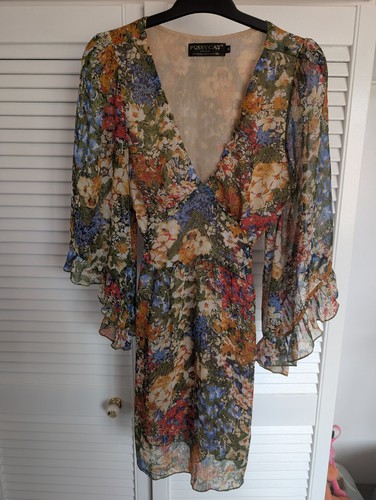 Pussycat floral frill - floral,