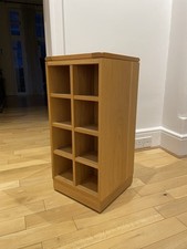 Multiyork Rotating Oak Wood CD Storage Cabinet / Rack