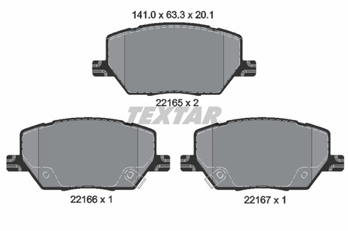 Brake pads set front right - brake,