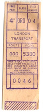Bus Ticket = London Transport