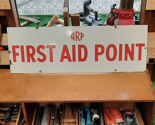 Original wwii arp enamel - arp, sign
