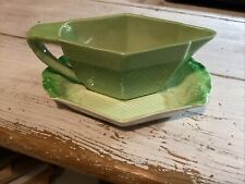 Art Deco Carlton Ware Small Jug & Saucer Lettuce Leaf Design 1930’s Australian