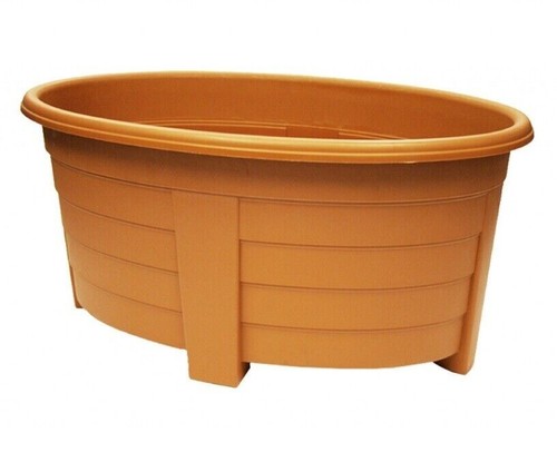 55cm terracotta oval planter - 55cm,