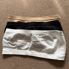 New Women Ladies Strapless Seamless Tube Tops Bra pack off 3