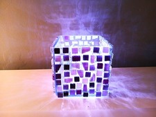 PURPLE/LILAC MOSAIC VASE, new