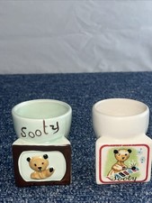 Vintage Keele Street Pottery Sooty Egg Cups x 2 Sooty Concessions