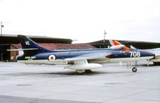 ADS, Hawker Hunter GA.11, XE685 '708/VL' at Yeovilton, Aug 1969 - COPY slide