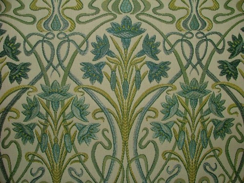 Art nouveau jacquard fabric - art,
