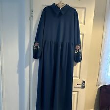 Women Plus Size Print Abaya Jilbab Muslim Maxi Dress Casual Kaftan Long Dress