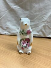 Vintage Crown Bone China Polar Bear Flower Staffordshire Red & Blue Makers Mark