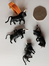 Torres Bull charms - 4 different Spanish bull figures