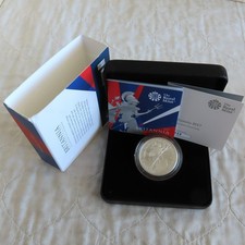 2017 SILVER PROOF £2 1oz BRITANNIA BOXED/COA/OUTER - mintage 5,304