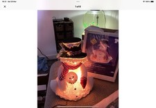 Vintage Snowman Fibre Optic Icicle Mains Powered Boxed Rare
