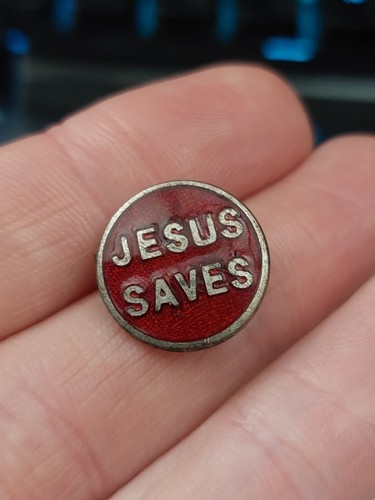 Jesus saves enamel vintage - saves,