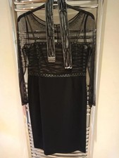 Artigiano black & silver special ocasion dress BNWT size UK 14 Fabulous!