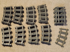 37 pcs Lego 9v Train Track METAL Rail 4 Straight 2865 33 Curves 2867 VGC