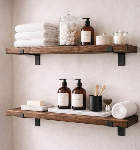 Rustic wooden shelf shape - wooden,
