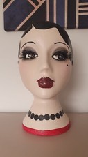 Polystyrene Foam Mannequin Display Head Women Female With Makeup and Eyelashes