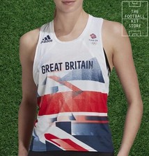 adidas Team GB Running Singlet - Great Britain Vest Top - Womens - All Sizes