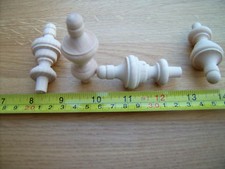 4x Birch Hardwood clock finials  (2 pair) #3