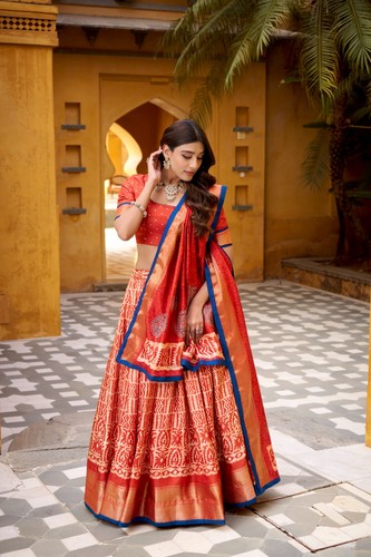 Lehenga choli party dola - lehenga, silk