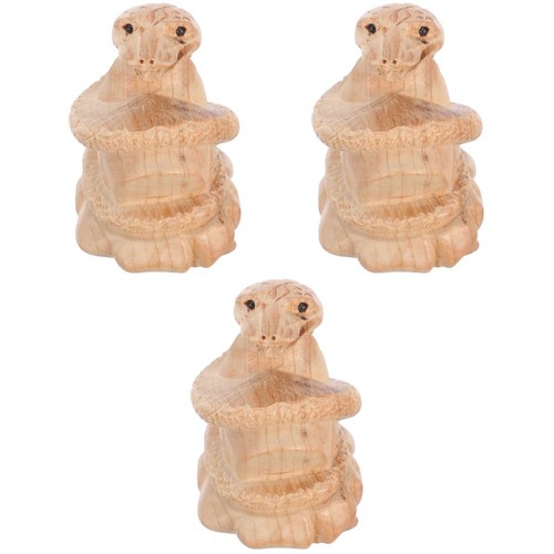 Wooden snake statue - wooden,