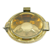 Sterling Silver Gilt & Glass Ecclesiastical Pyx Wafer Holder Antique 1913 Deco