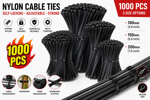 100 1000pcs black nylon - 100/1000pcs,