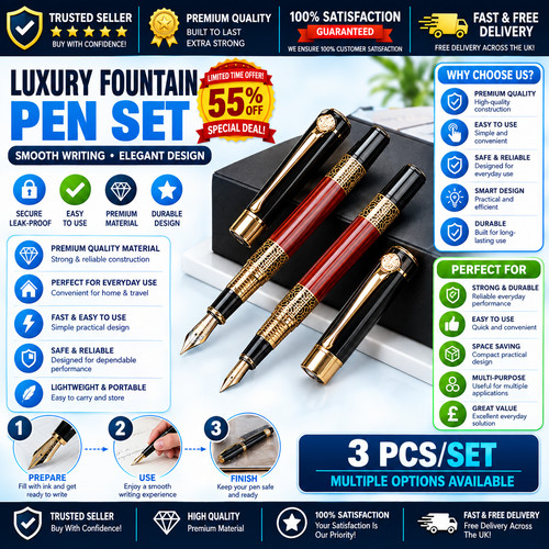 Luxury fountain pen black - fountain, in