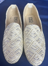 BOY'S Wedding Punjabi Indian Pakistani Embroidered Fabric Loafer Shoes UK 4