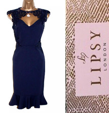 Lipsy Navy Sequin Bodycon