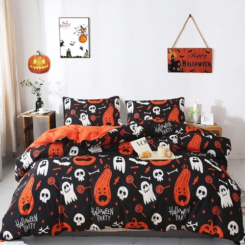 Halloween skull duvet - halloween, cover