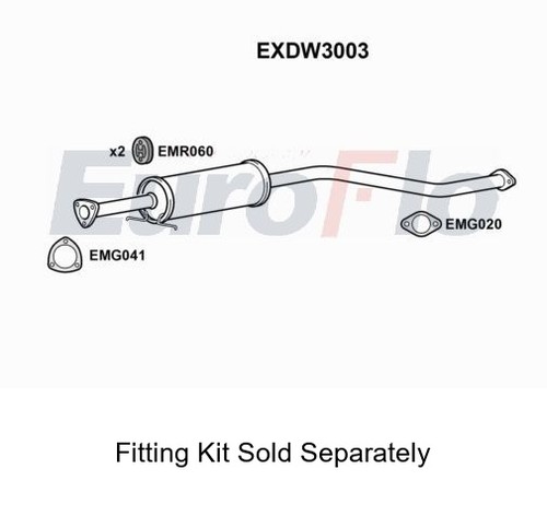 Rear muffler silencer insert - rear,